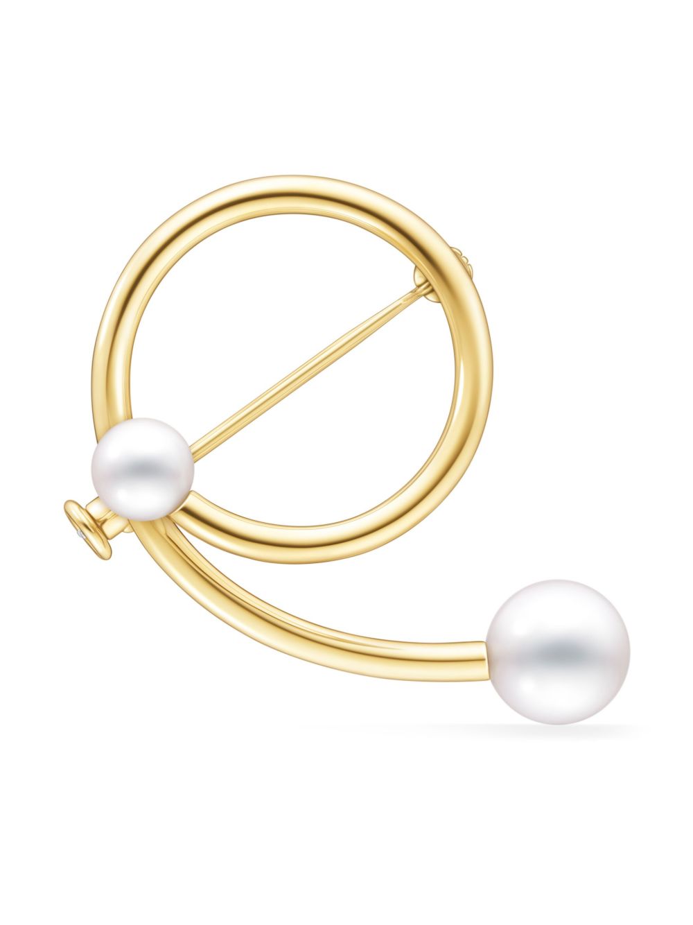 TASAKI 18K黄金 Collection Line A Fine Balance 珠饰胸针 - 金色