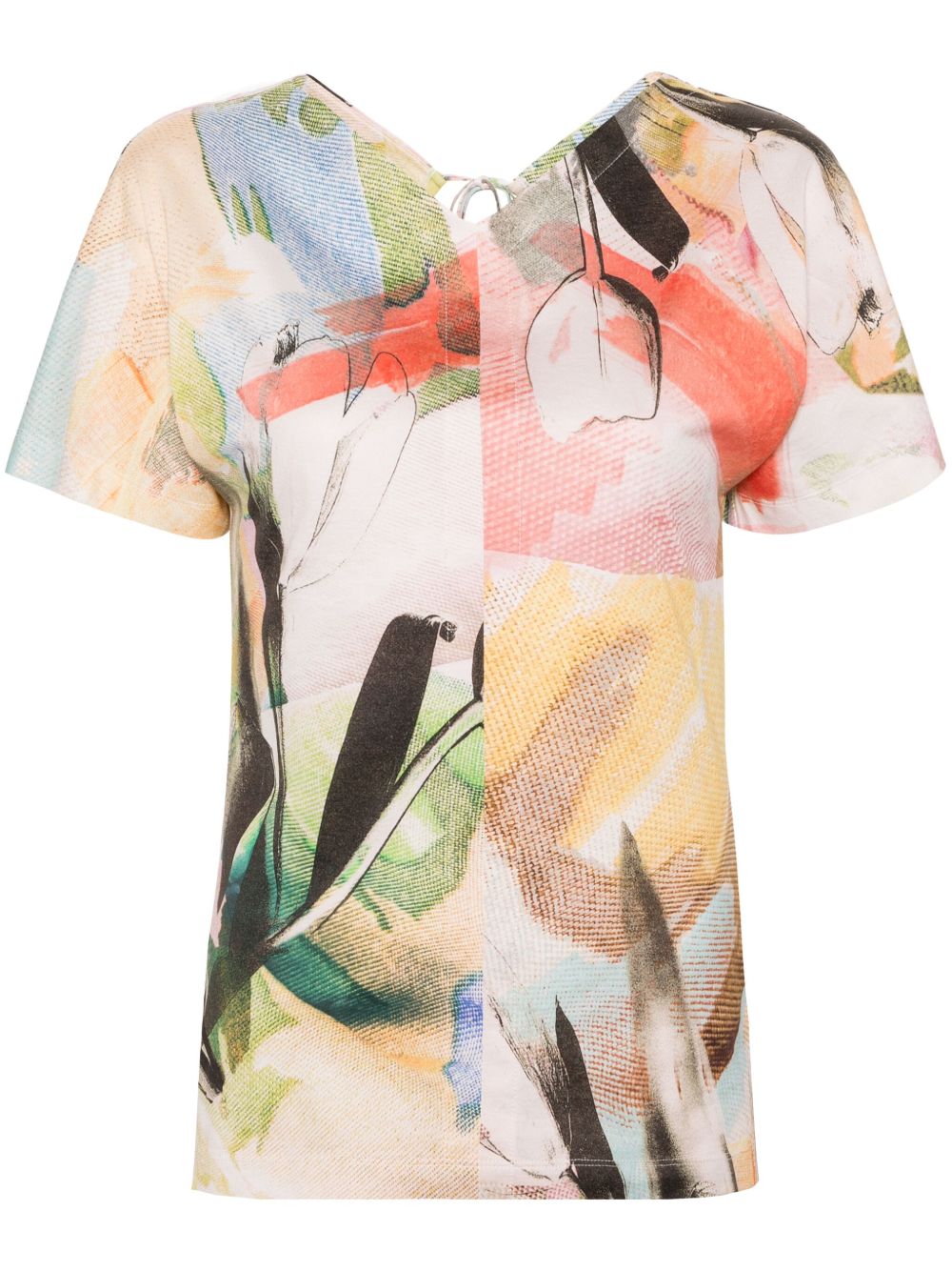 Paul Smith 花卉印花棉罩衫 - 橘色