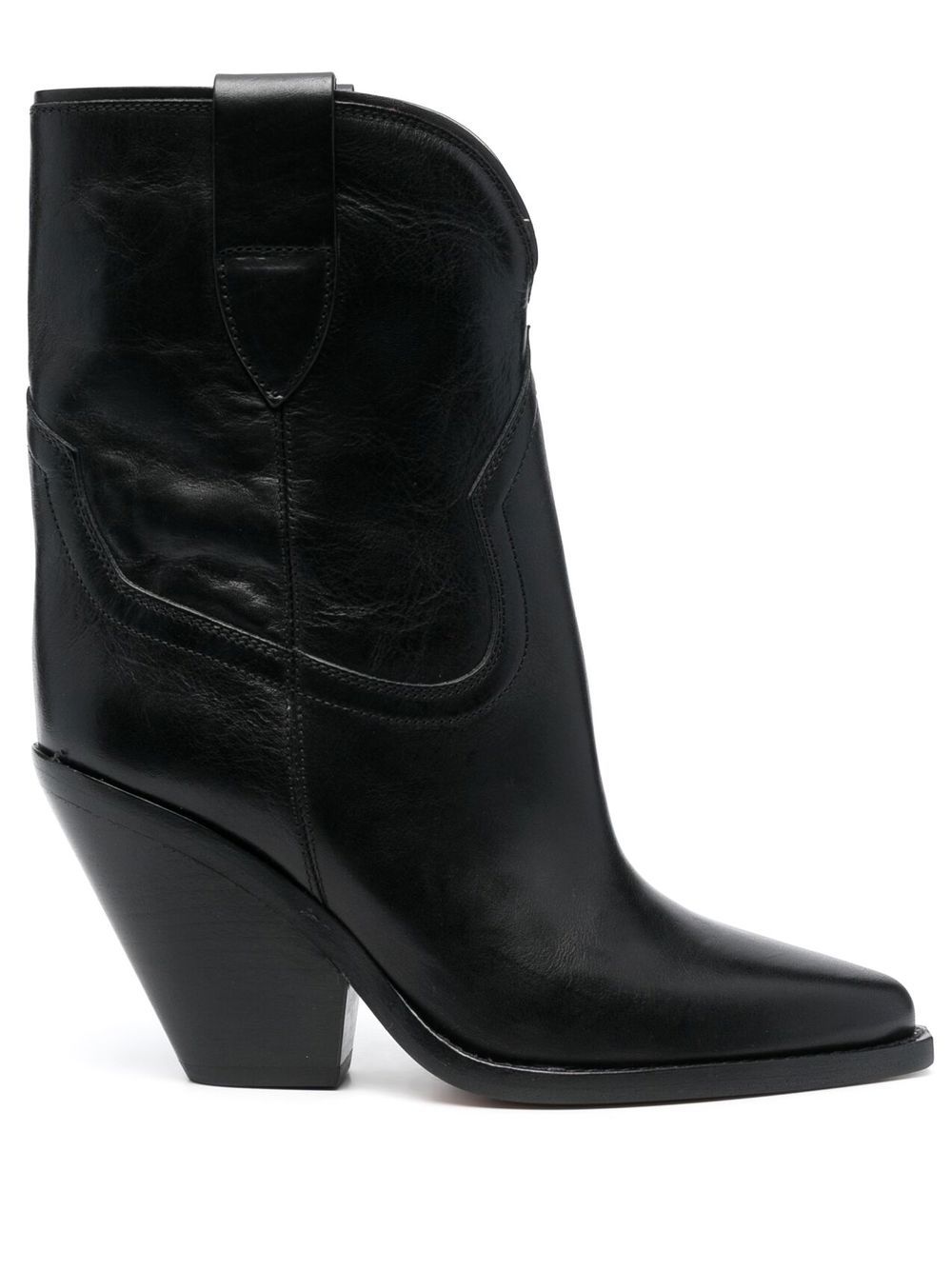 ISABEL MARANT Leyane 高跟皮靴 - 黑色