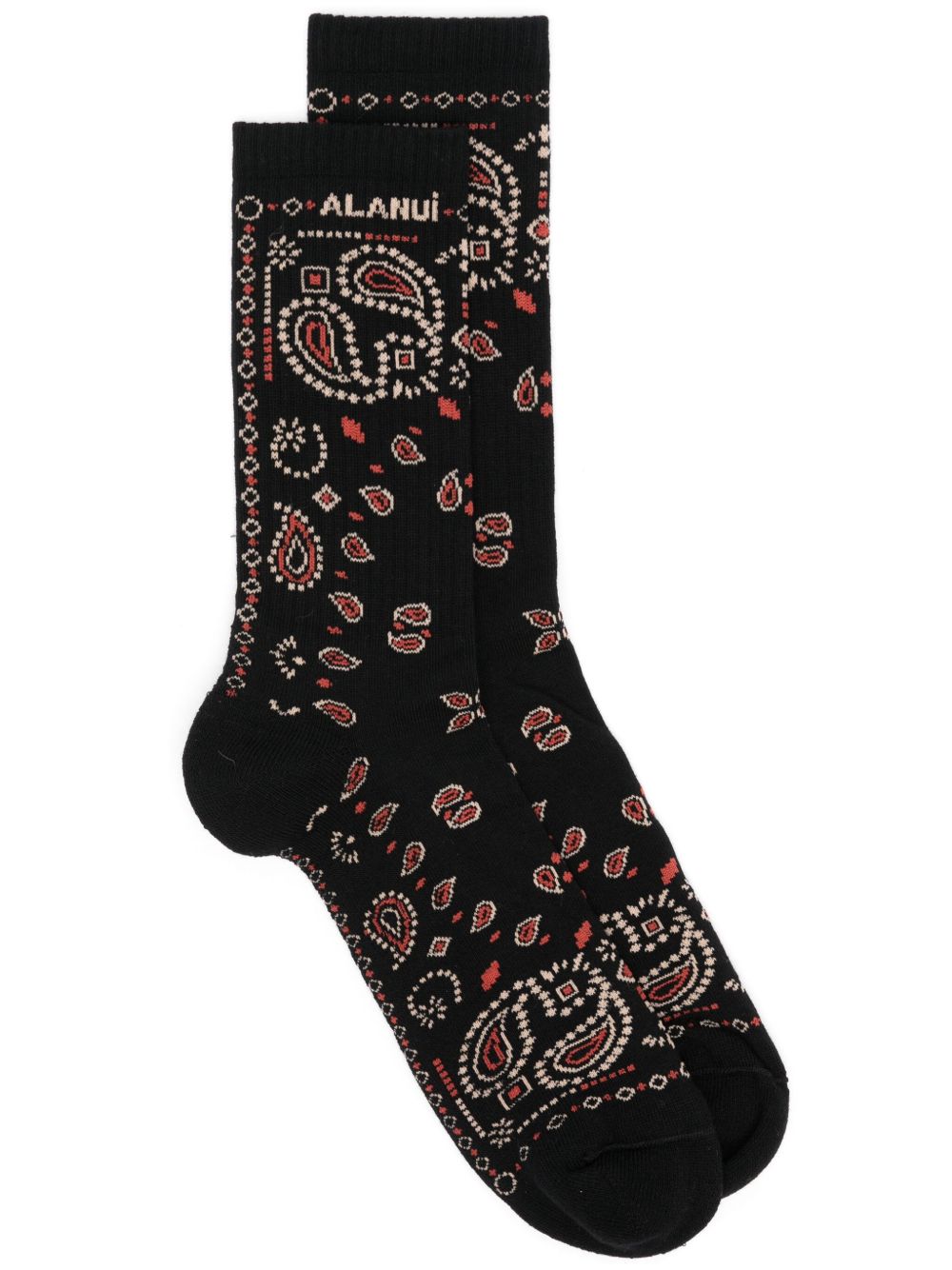 Alanui Bandana 针织袜 - 黑色