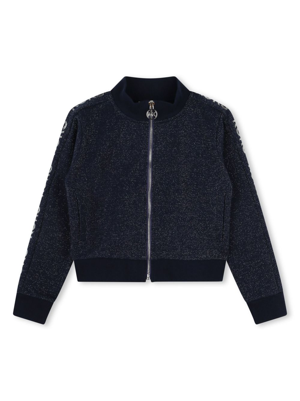 Michael Kors Kids logo缀饰拉链卫衣 - 蓝色