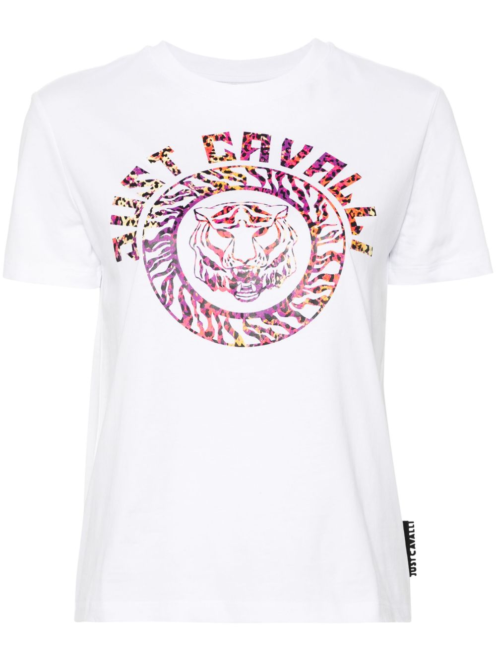Just Cavalli logo印花棉T恤 - 白色