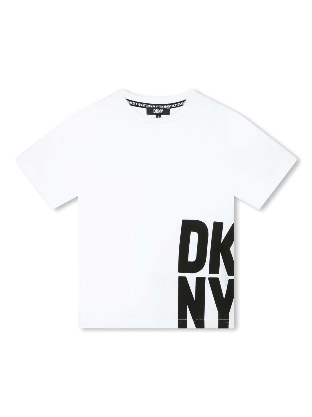Dkny Kids logo印花棉T恤 - 白色