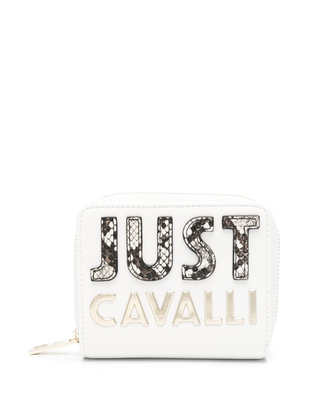 Just Cavalli logo字母对折钱包 - 白色