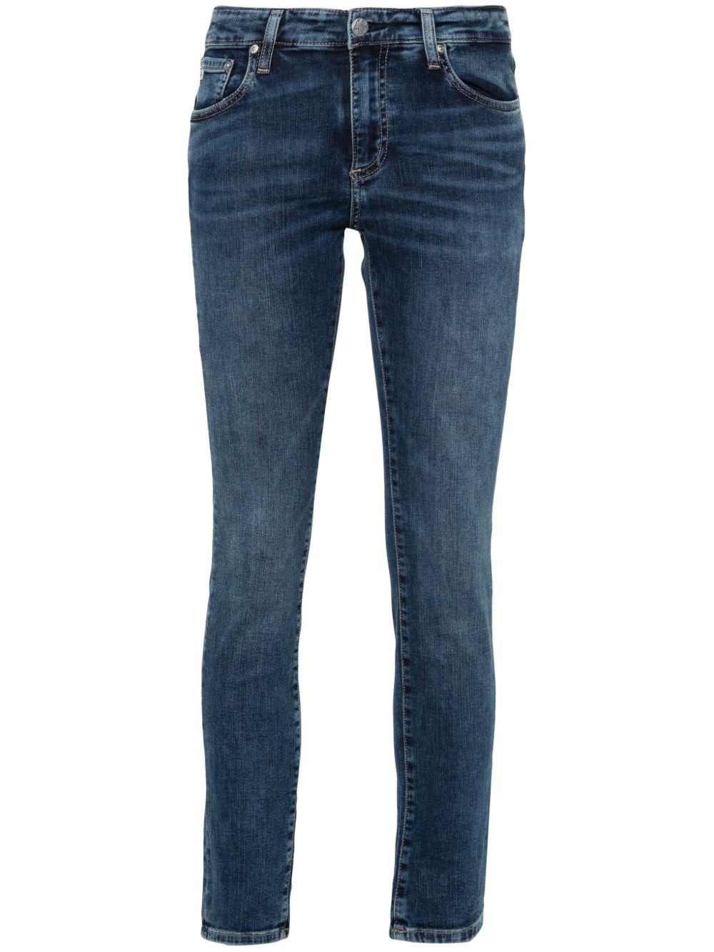 AG Jeans 中腰紧身牛仔裤 - 蓝色