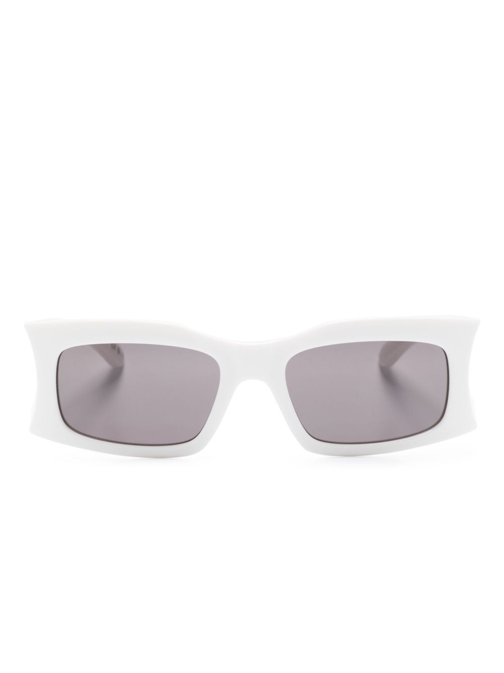 Balenciaga Eyewear BB0291S 长方框太阳眼镜 - 白色