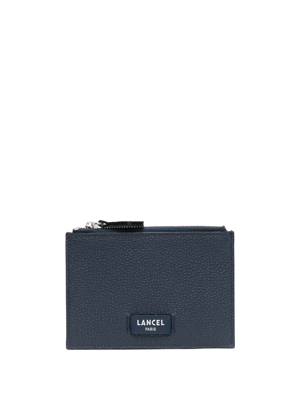 Lancel 标贴皮质卡夹 - 蓝色