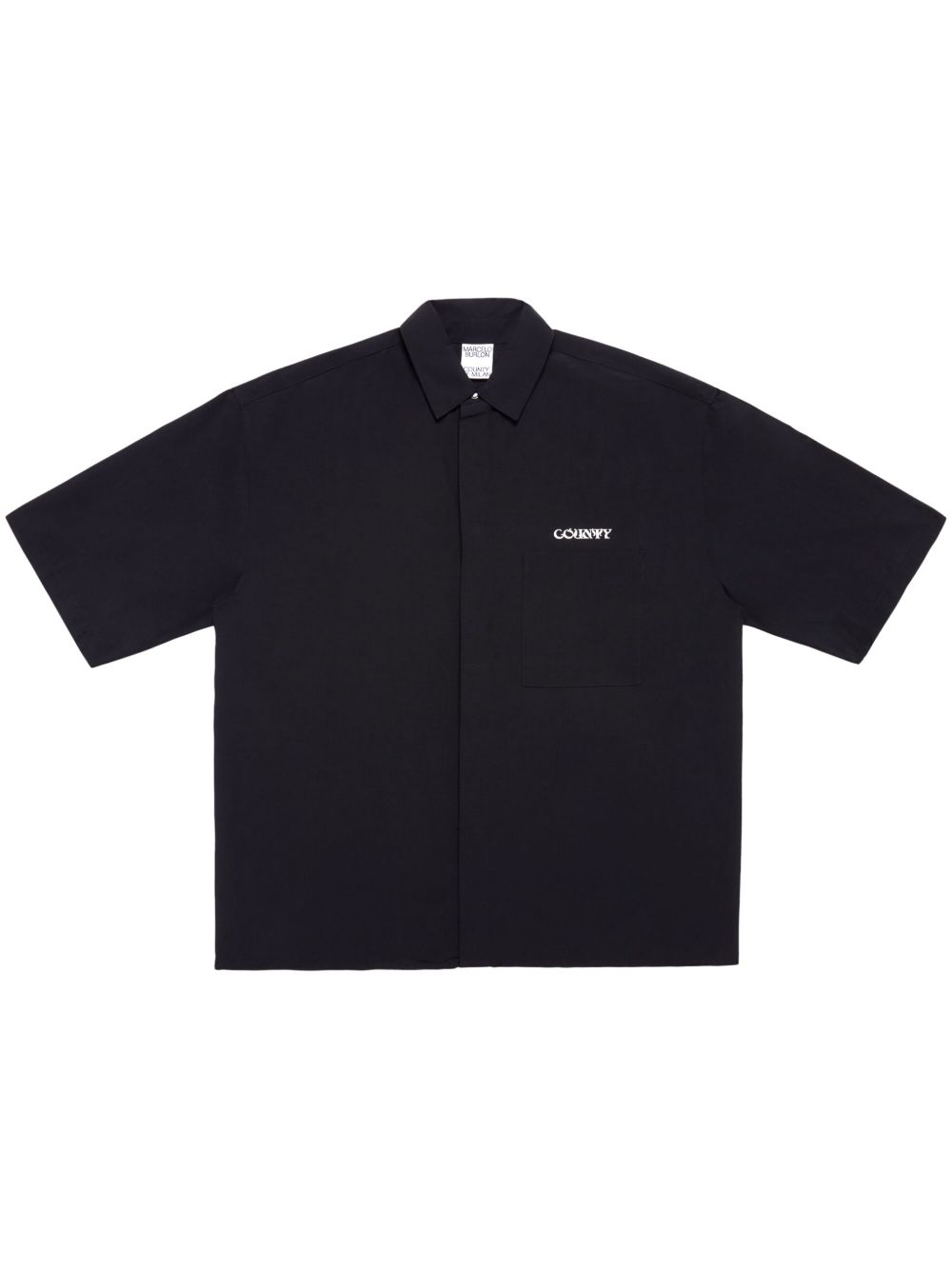 Marcelo Burlon County of Milan logo印花短袖衬衫 - 黑色