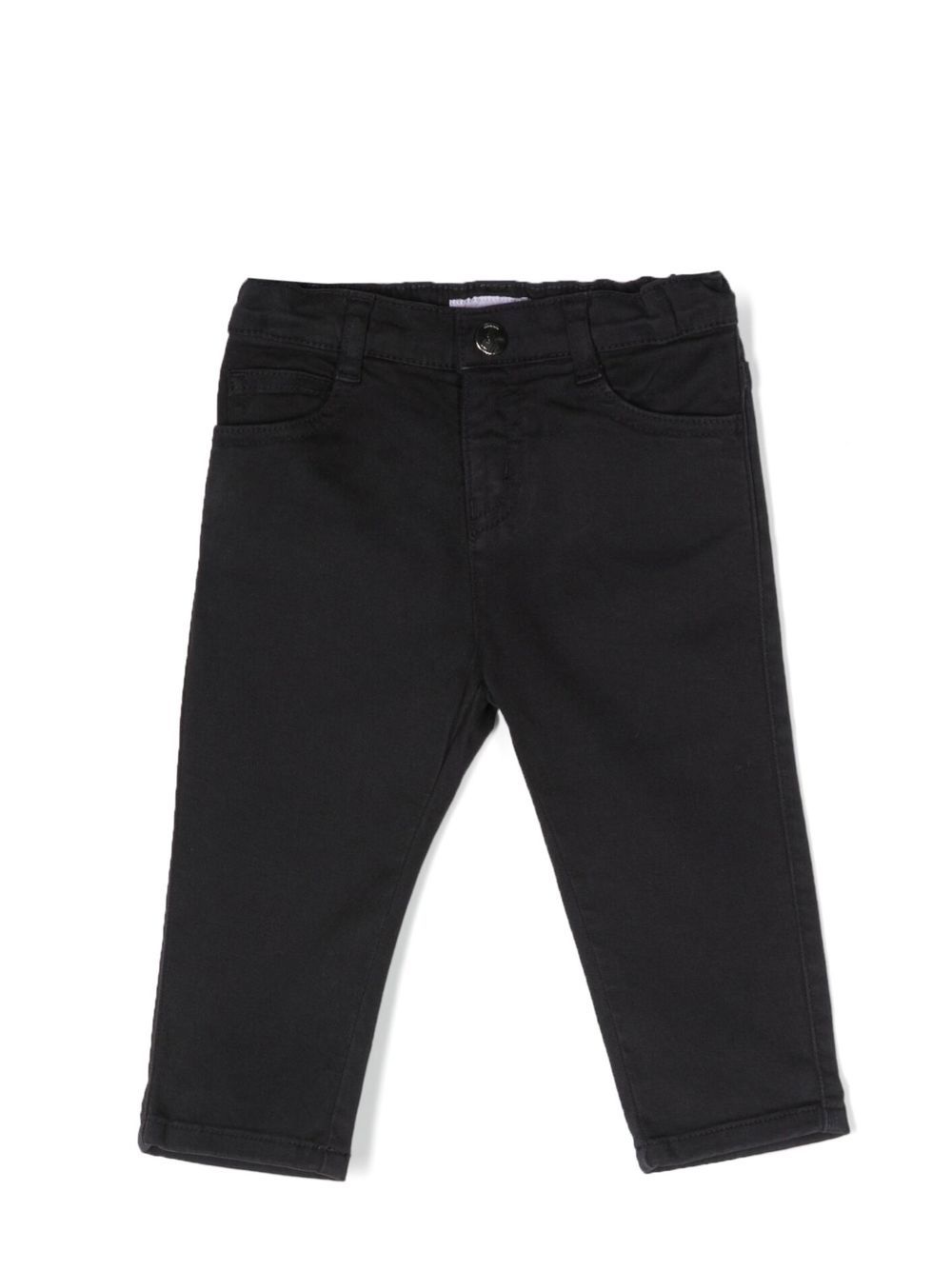 Emporio Armani Kids 直筒卡其裤 - 蓝色
