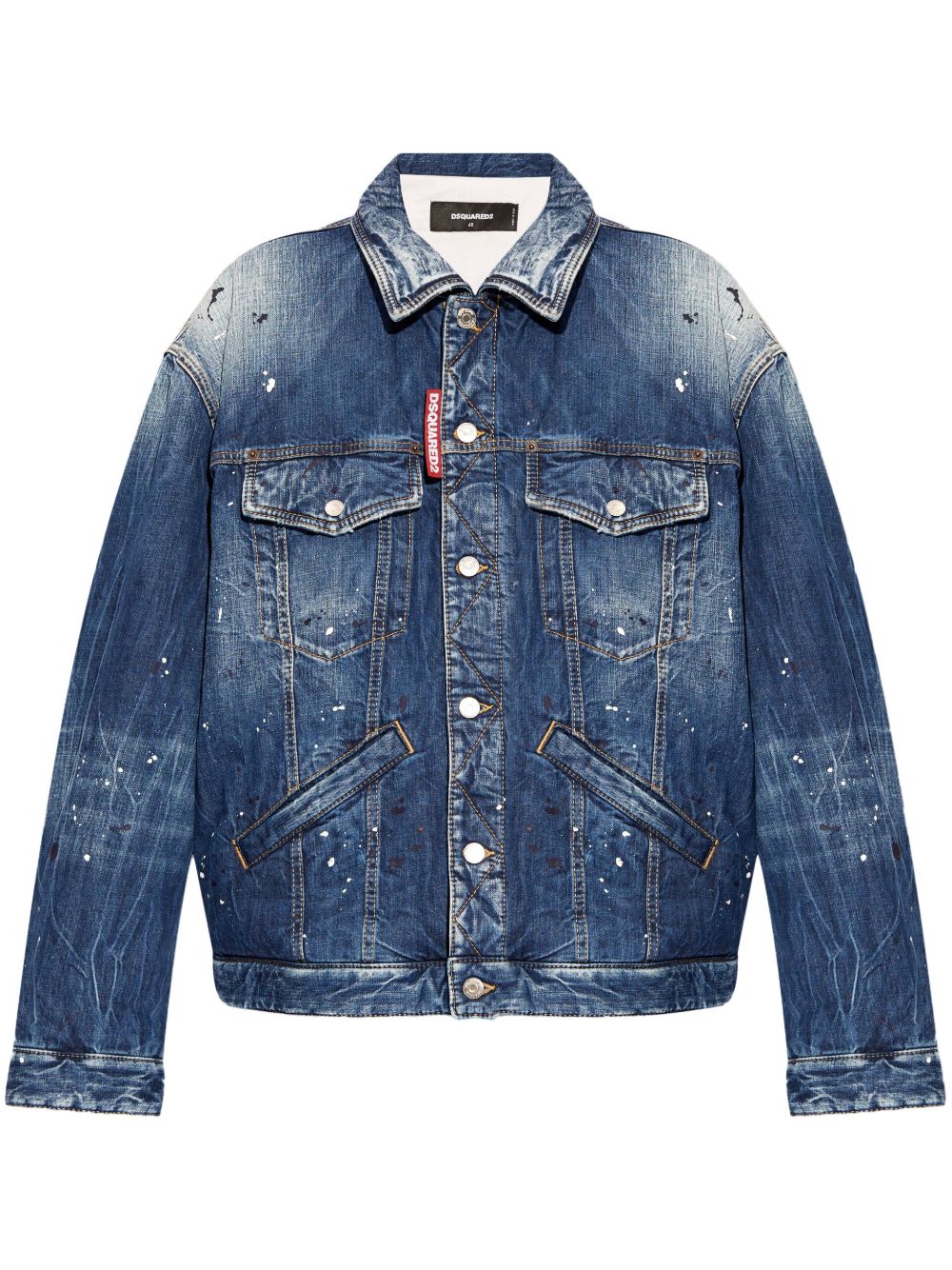 DSQUARED2 仿旧牛仔夹克 - 蓝色