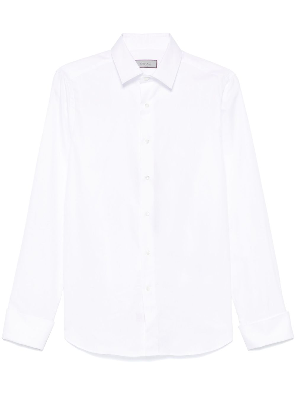 Canali 经典棉衬衫 - 白色