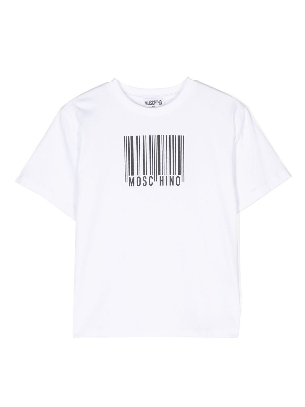 Moschino Kids logo印花短袖T恤 - 白色