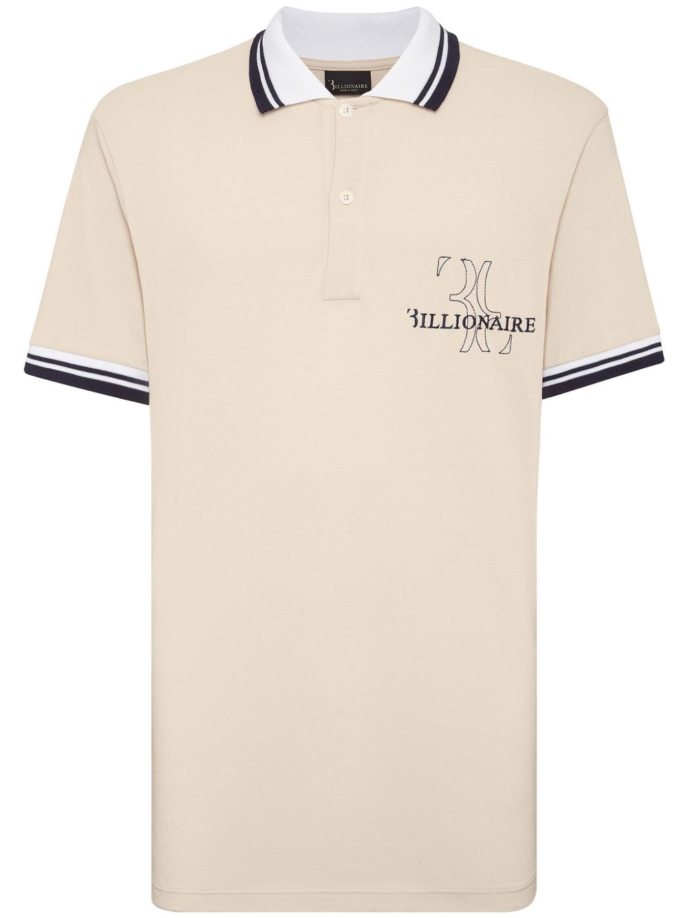 Billionaire logo刺绣棉polo衫 - 中性色