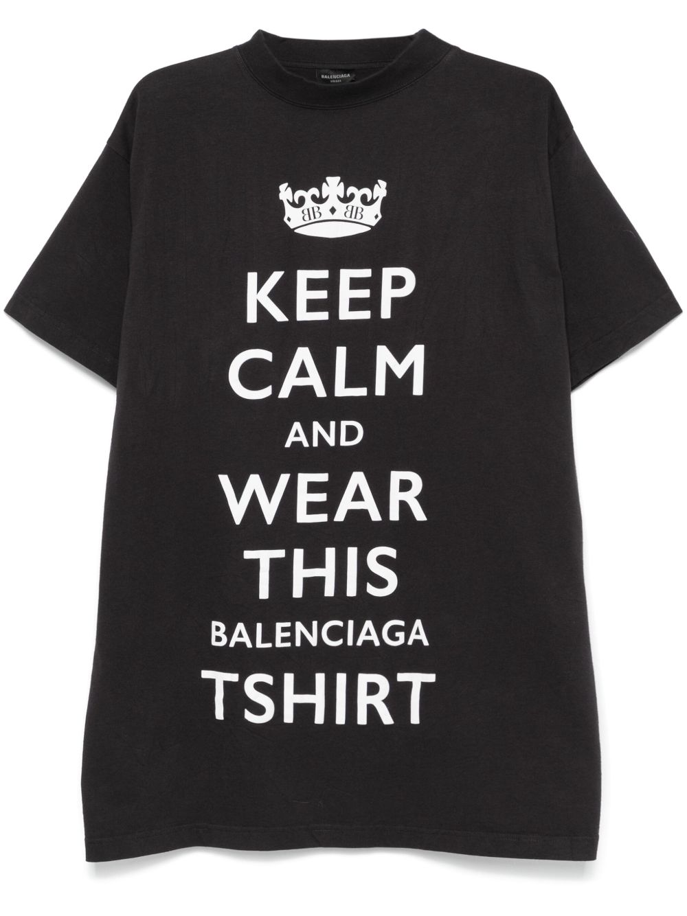 Balenciaga Keep Calm T恤 - 黑色