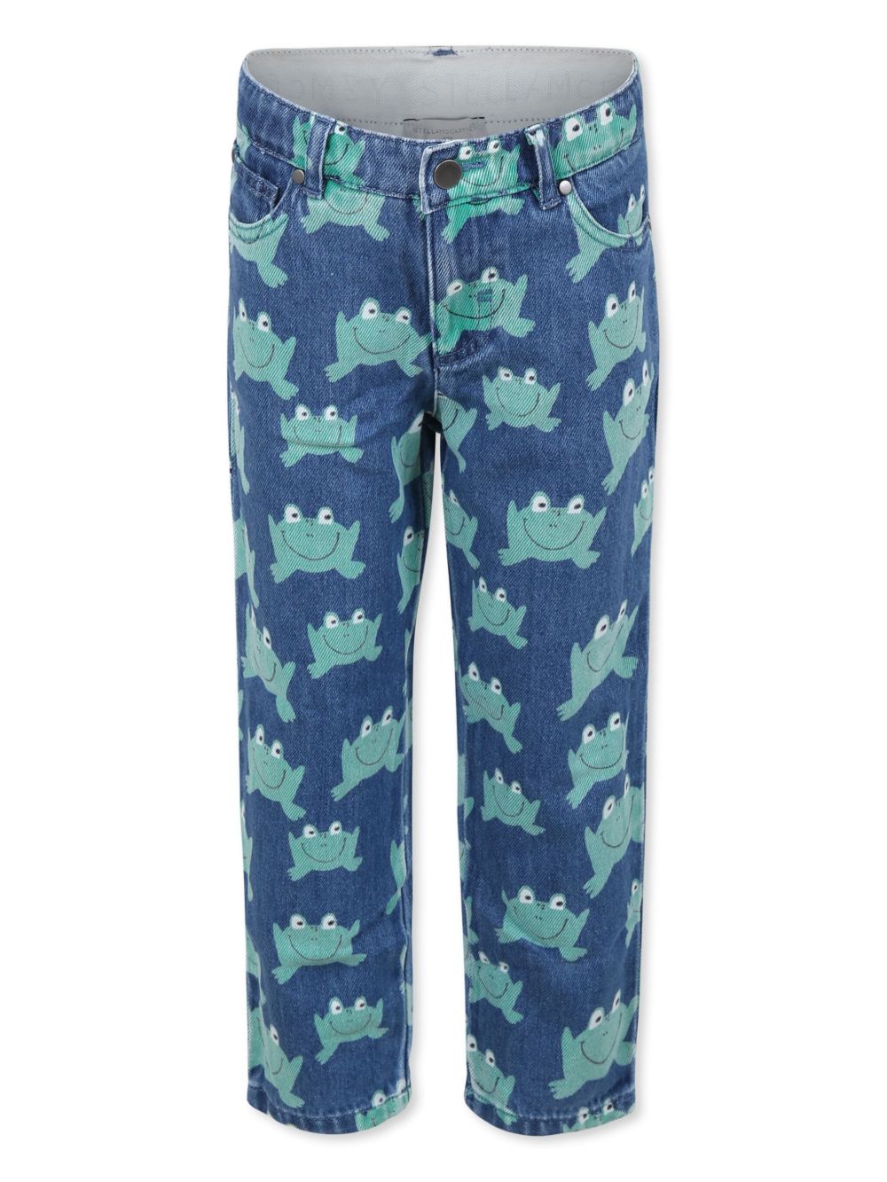 Stella McCartney Kids 印花牛仔裤 - 蓝色