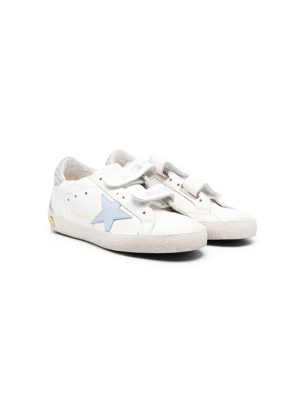 Golden Goose Kids Old School 魔术贴运动鞋 - 白色