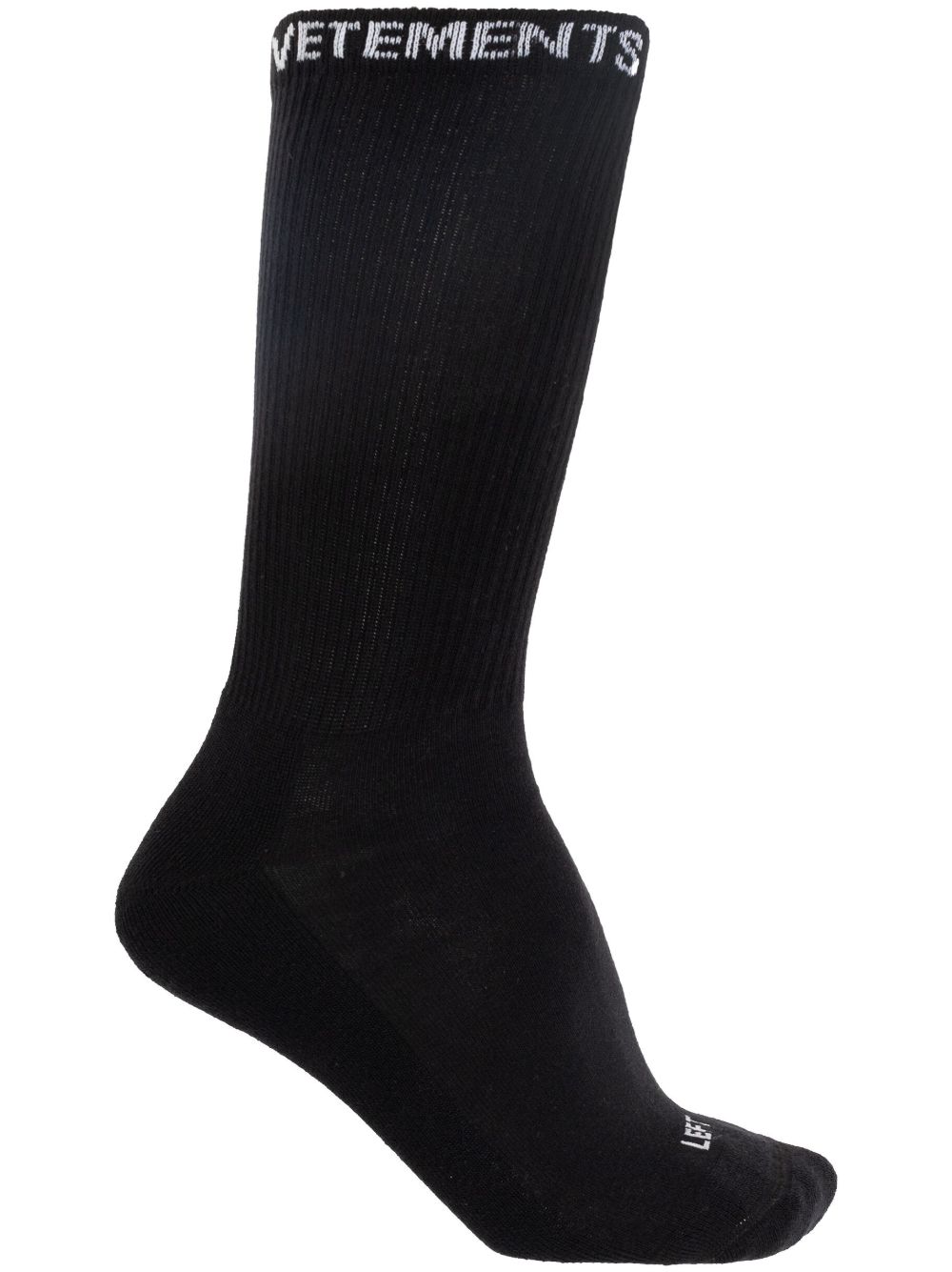 VETEMENTS logo-intarsia socks - 黑色