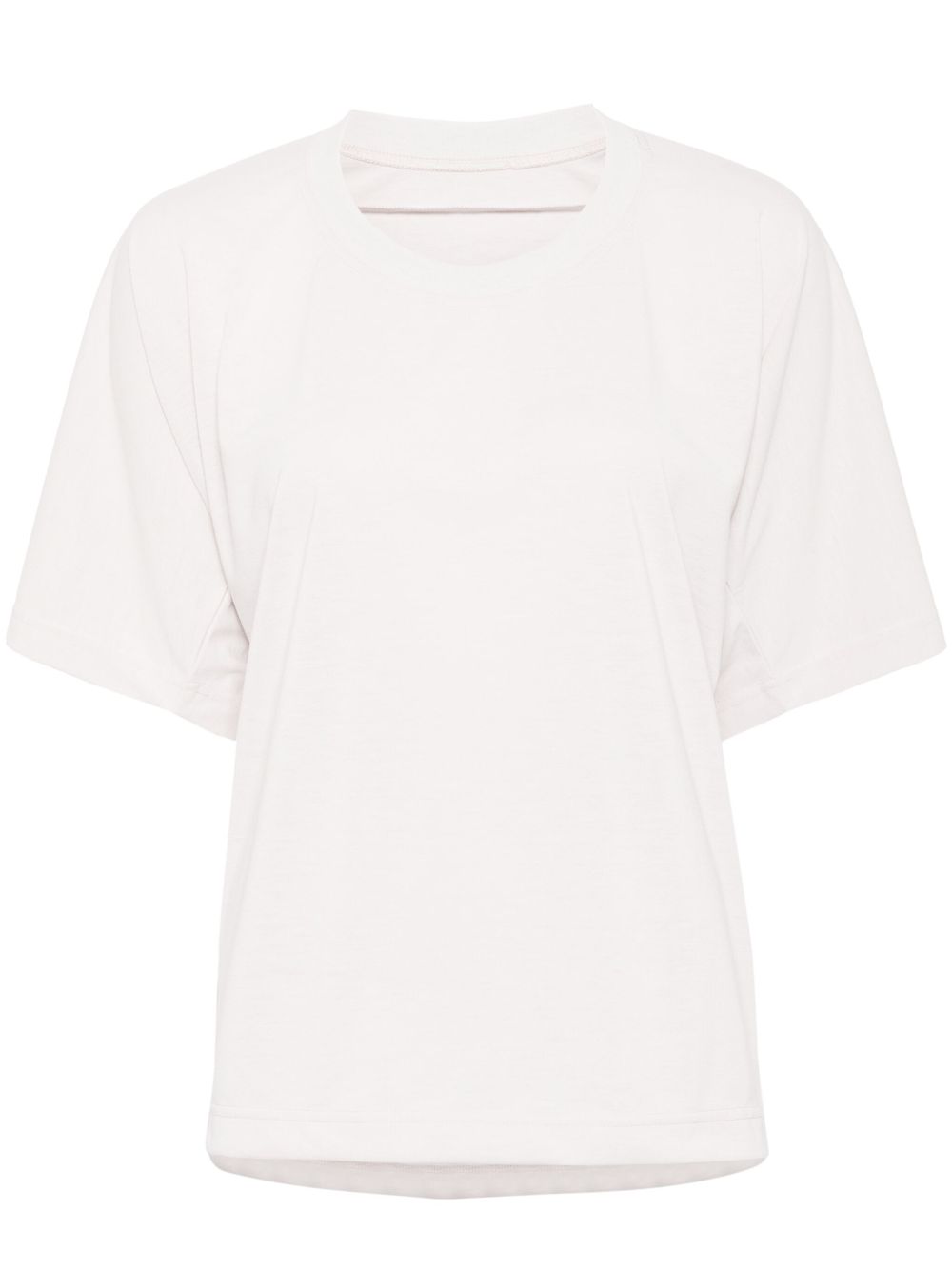 Pleats Please Issey Miyake 褶饰细节T恤 - 中性色