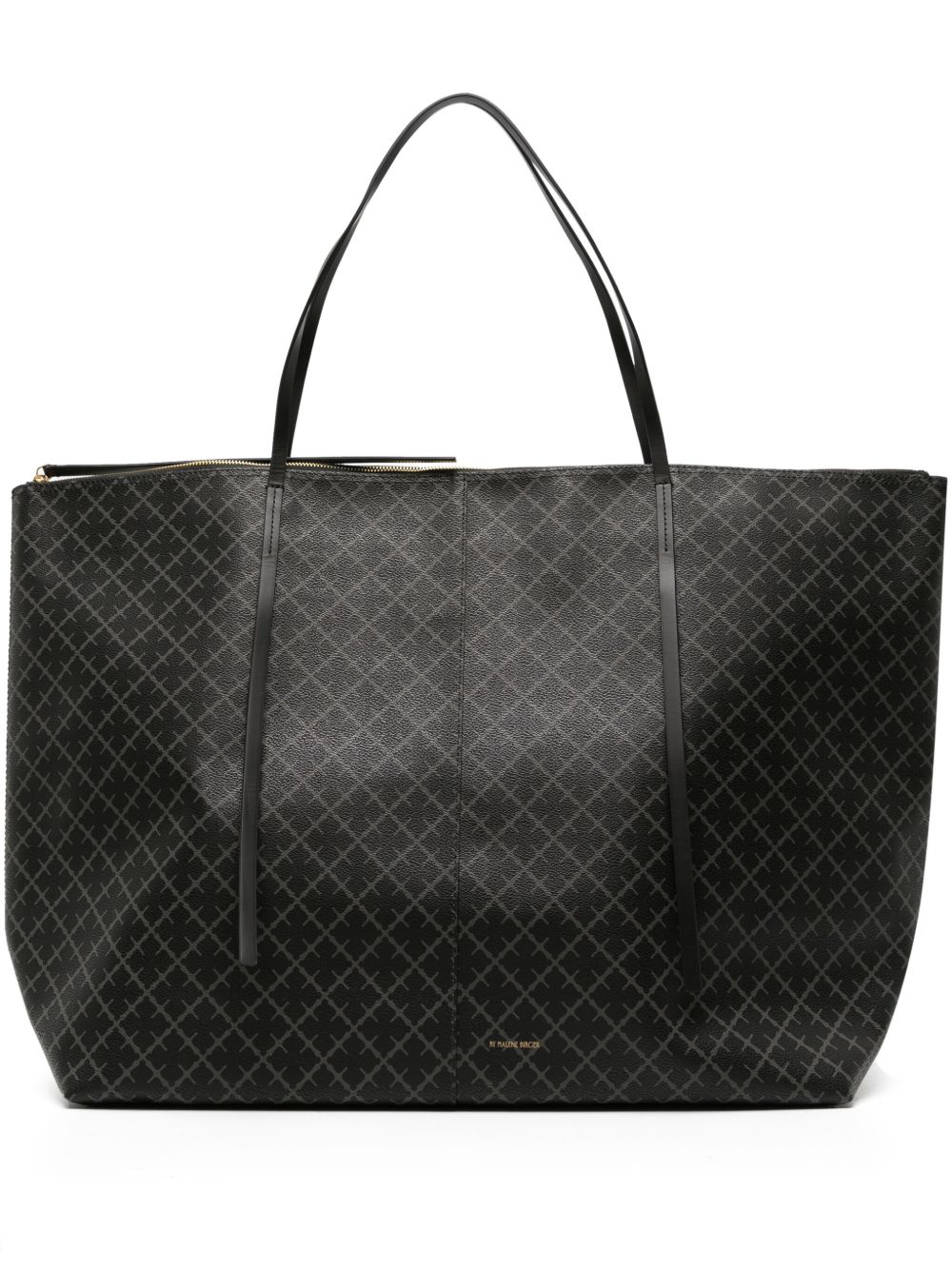 By Malene Birger Leesa 经典logo印花手提包 - 黑色