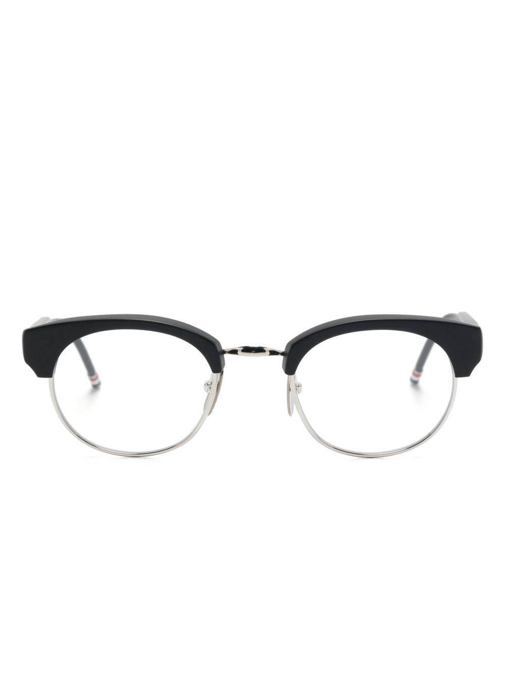 Thom Browne Eyewear 圆框眼镜 - 黑色