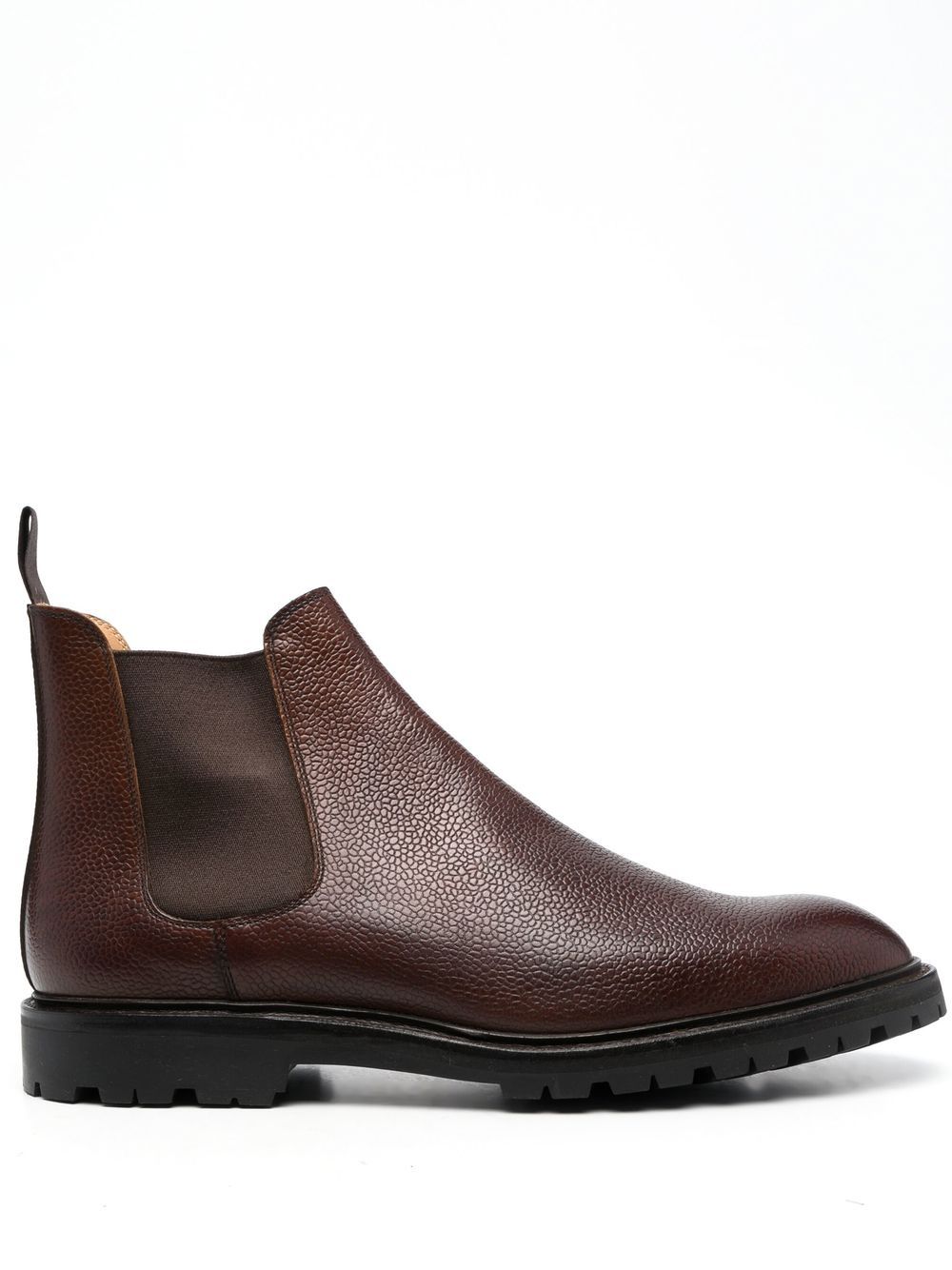 Crockett & Jones 皮质切尔西靴 - 褐色