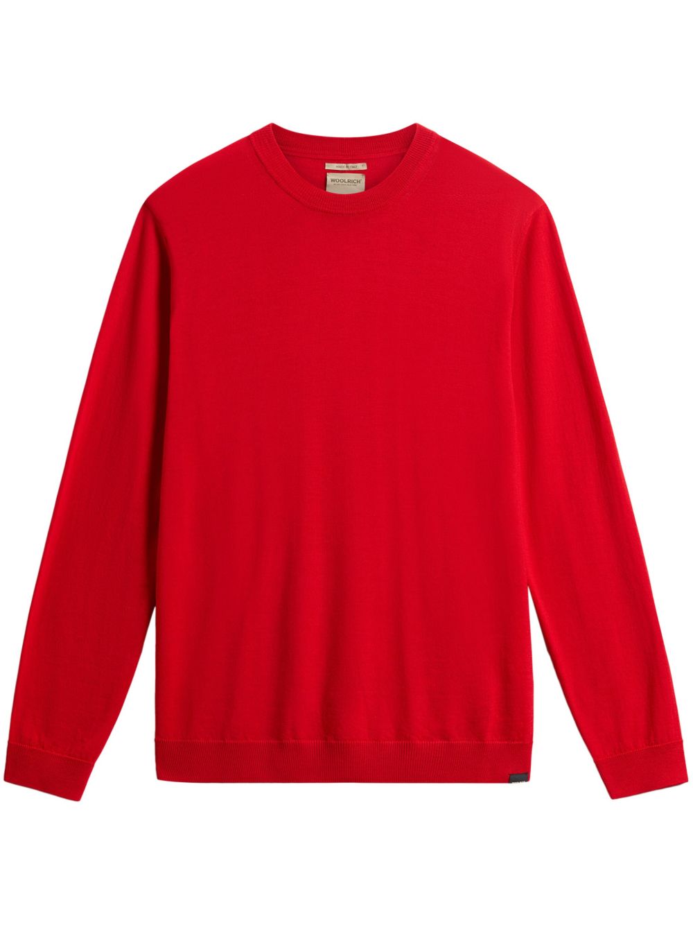 Woolrich logo吊牌针织毛衣 - 红色