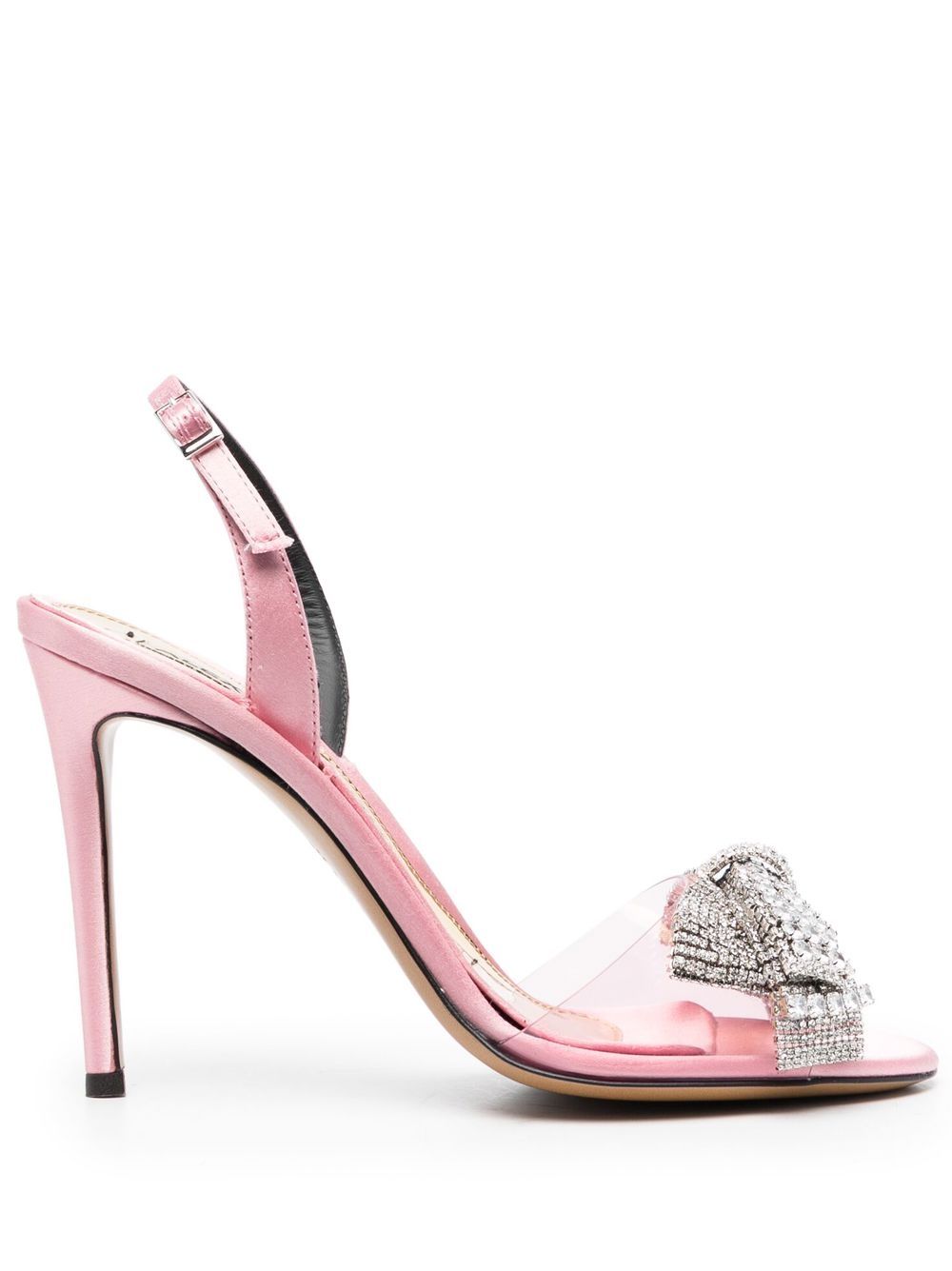 Alexandre Vauthier 蝴蝶结细节露趾凉鞋 - 粉色