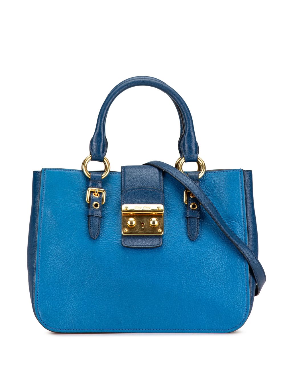 Miu Miu Pre-Owned 20th Century Madras satchel - 蓝色