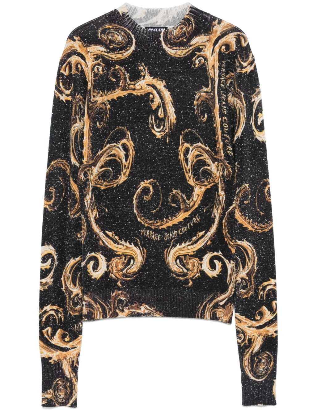 Versace Jeans Couture Chromo Couture 印花毛衣 - 黑色