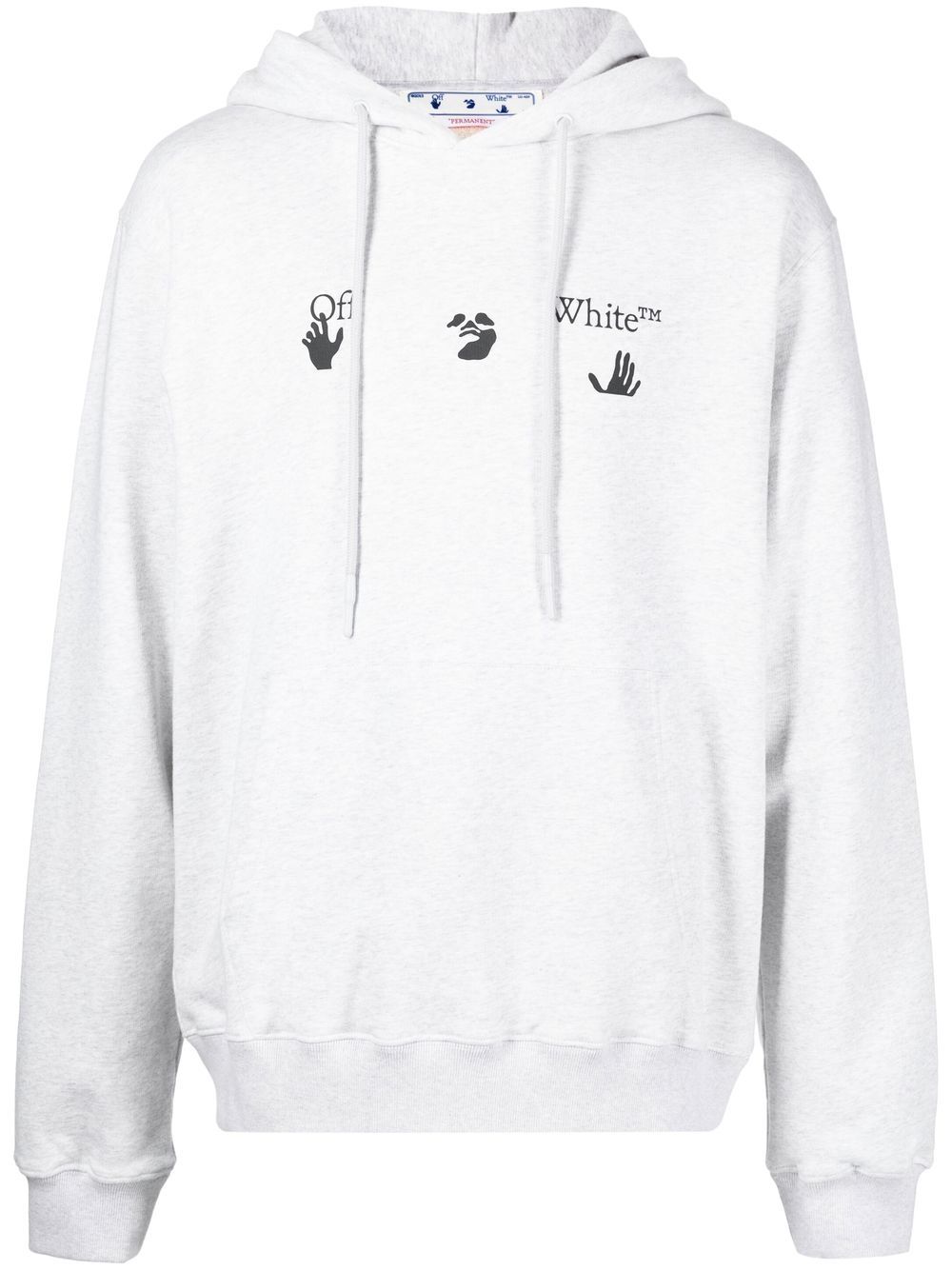 Off-White 印花logo棉连帽衫 - 灰色