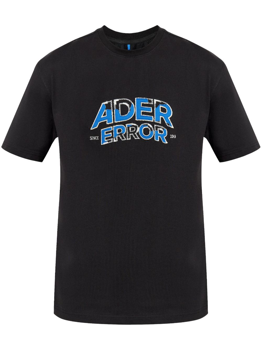 Ader Error logo刺绣垮肩T恤 - 黑色