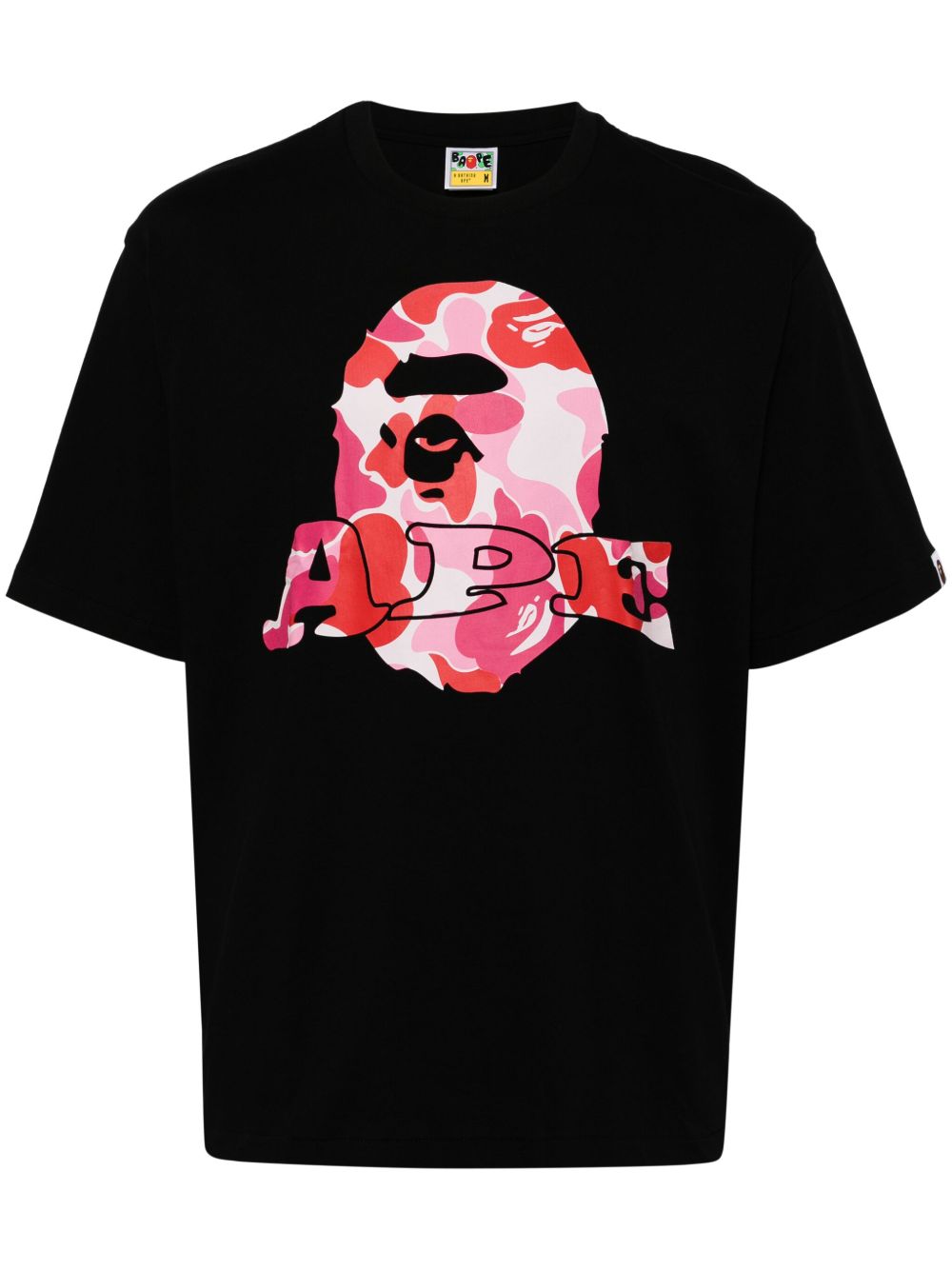A BATHING APE® ABC CAMO APE head 宽松T恤 - 黑色