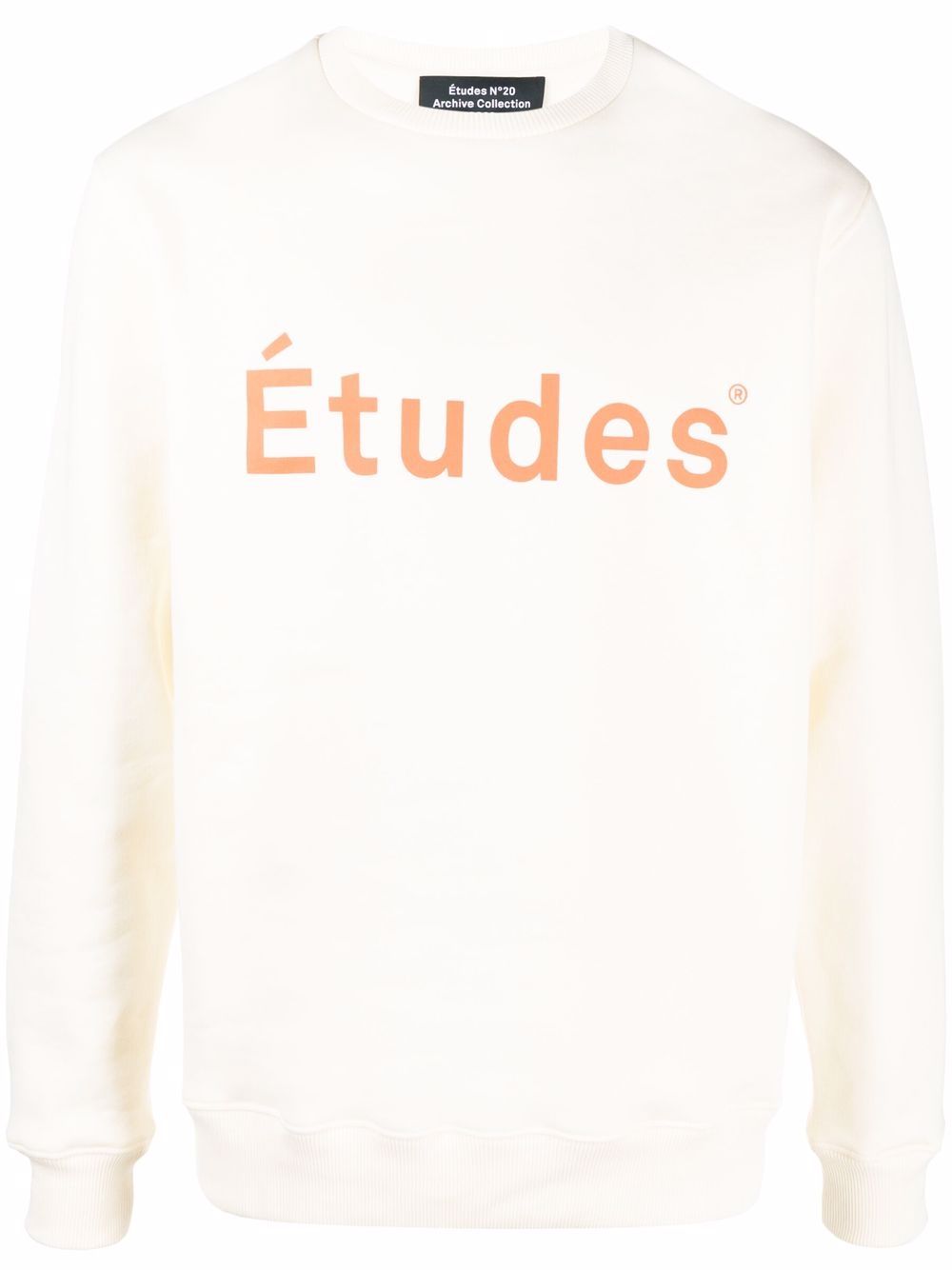 Etudes logo印花棉卫衣 - 中性色