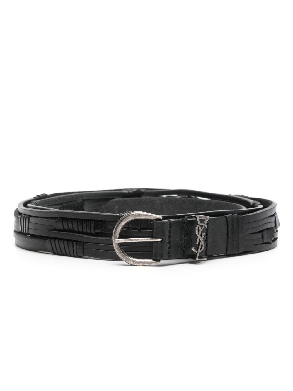 Saint Laurent Cassandre 标牌腰带 - 黑色