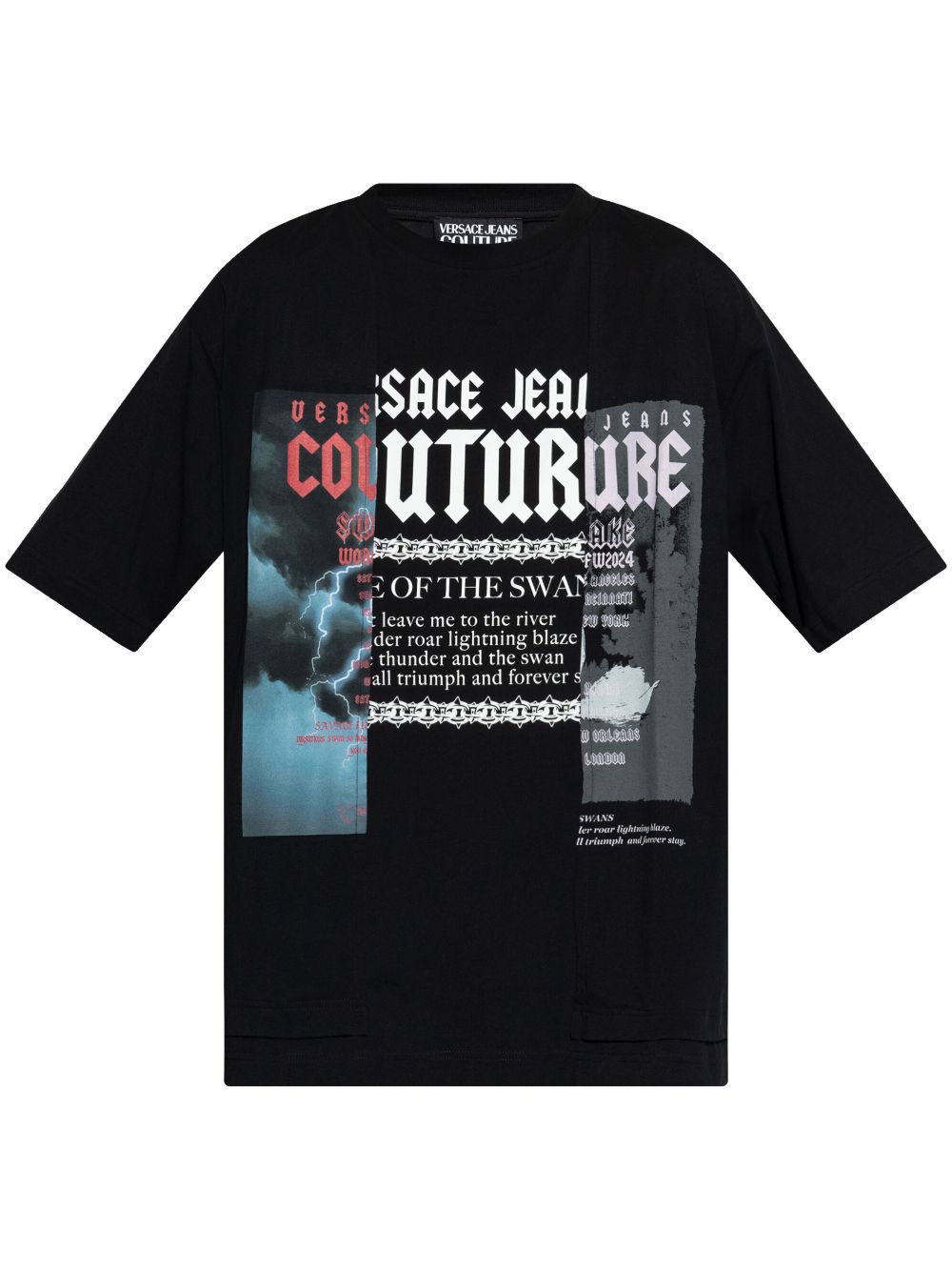 Versace Jeans Couture logo宽松T恤 - 黑色