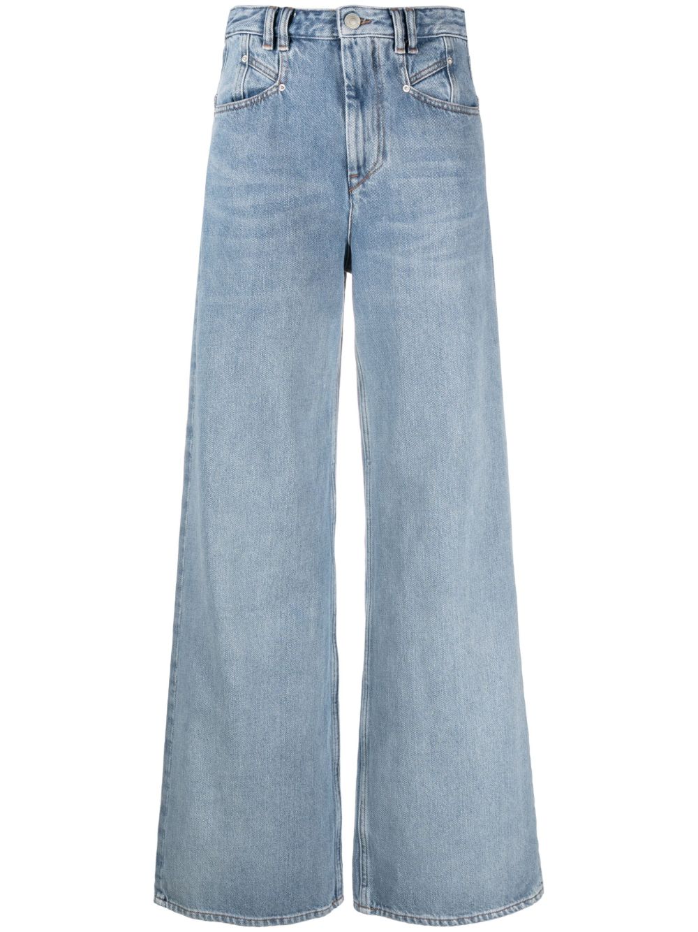 ISABEL MARANT Lemony 高腰阔腿牛仔裤 - 蓝色