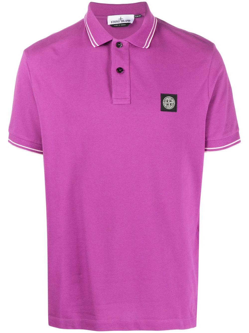 Stone Island 罗盘贴花polo衫 - 紫色