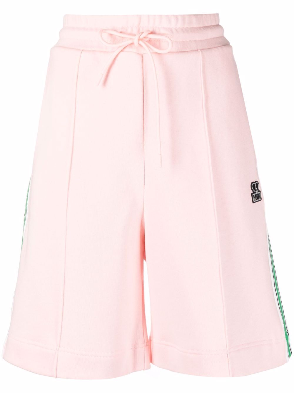MSGM 织带细节伞形运动短裤 - 粉色