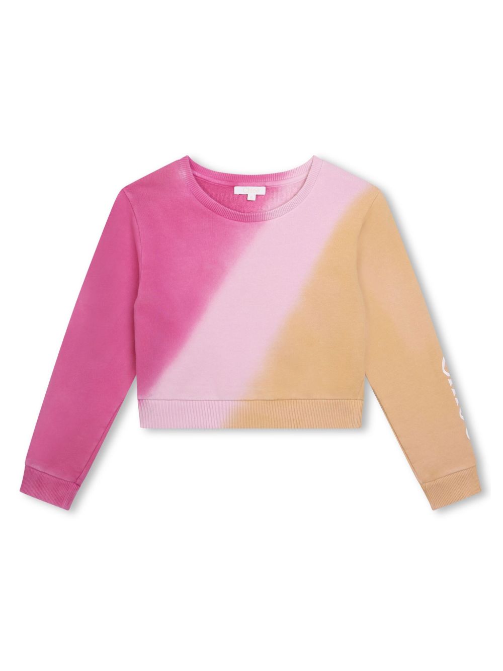 Chloé Kids 扎染印花渐变卫衣 - 粉色