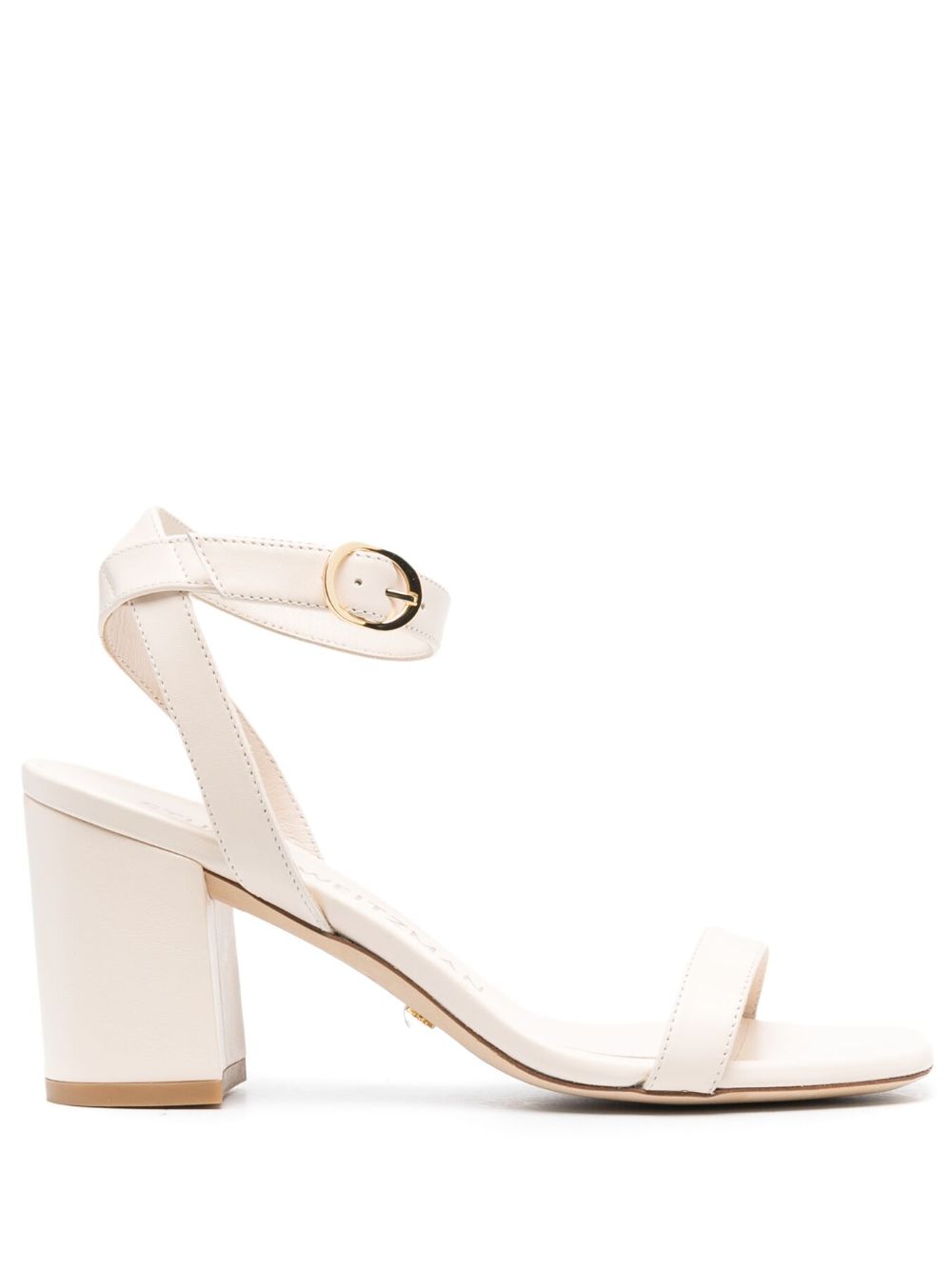 Stuart Weitzman 裹踝带粗高跟凉鞋 - 中性色