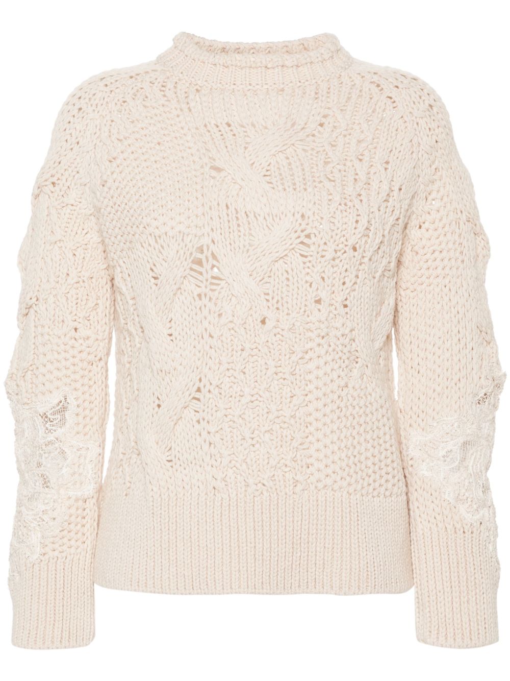 Ermanno Scervino 粗绞花针织毛衣 - 中性色