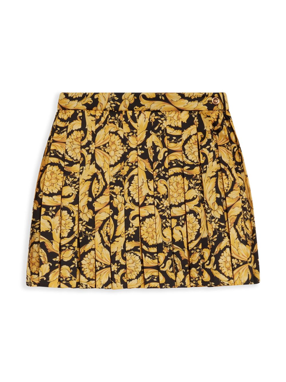 Versace Kids Barocco 印花半身裙 - 黄色