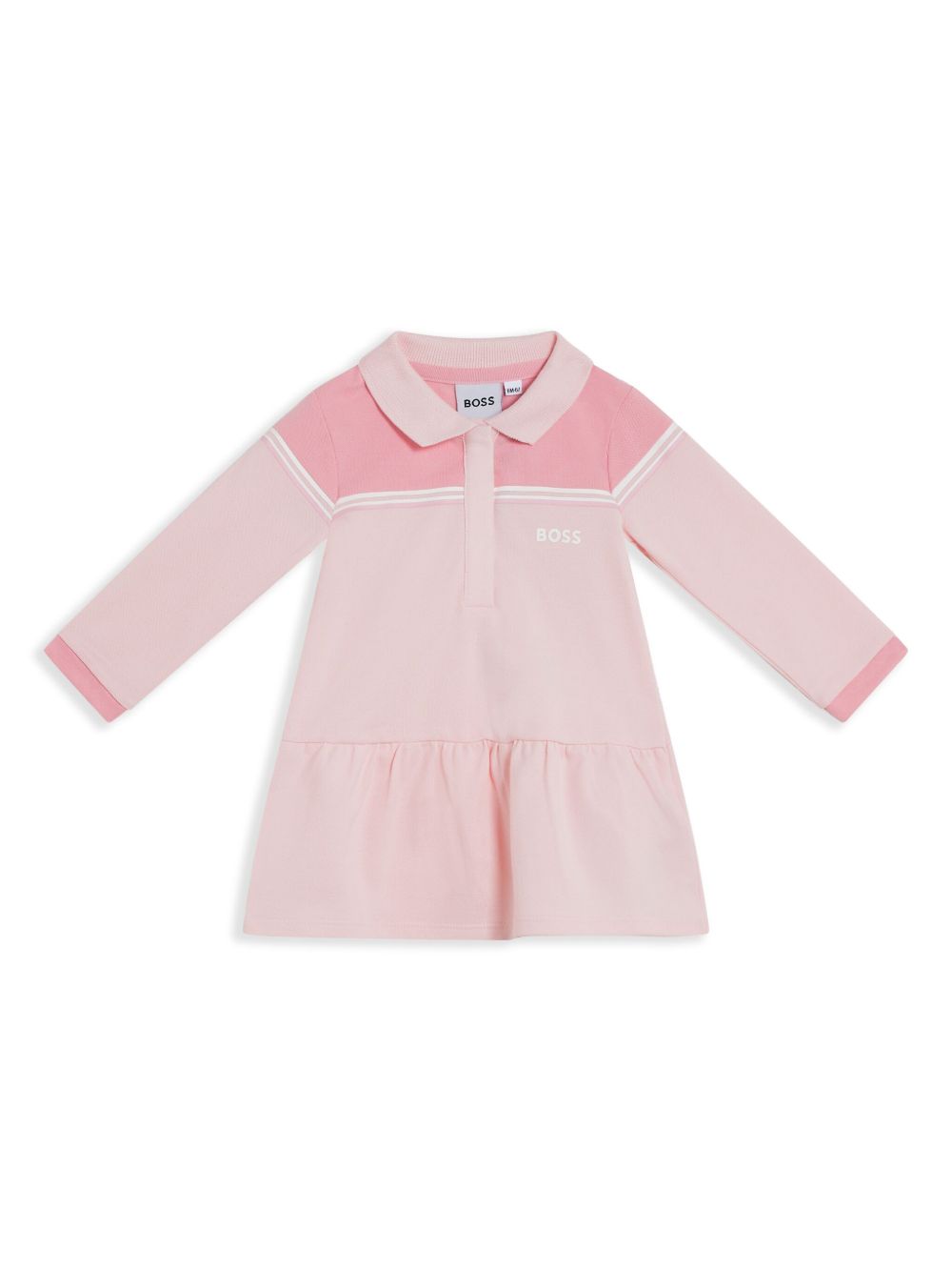 BOSS Kidswear logo印花棉混纺连衣裙 - 粉色