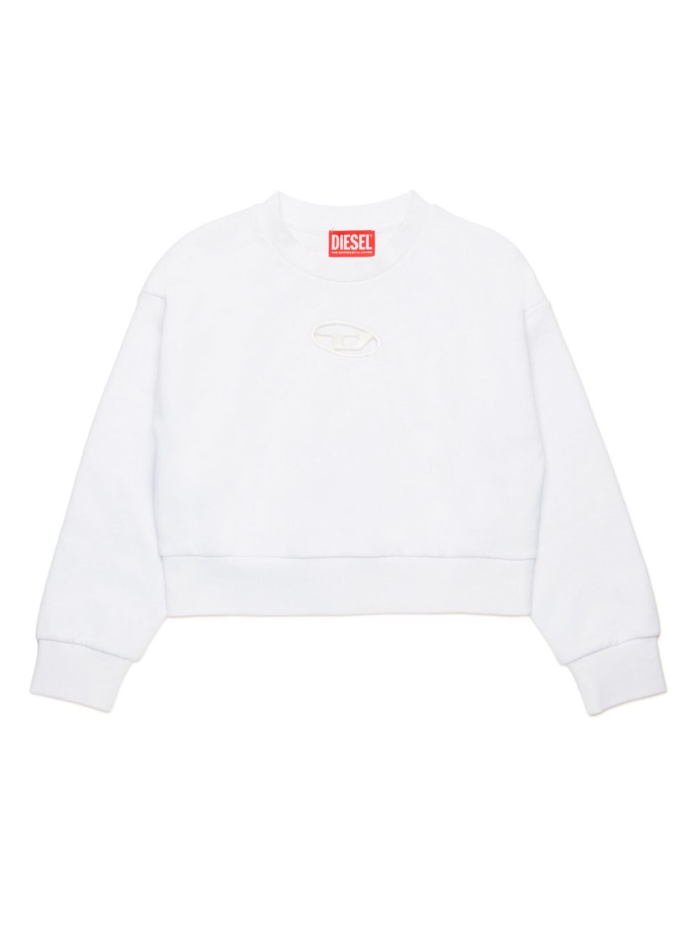 Diesel Kids Oval D logo卫衣 - 白色
