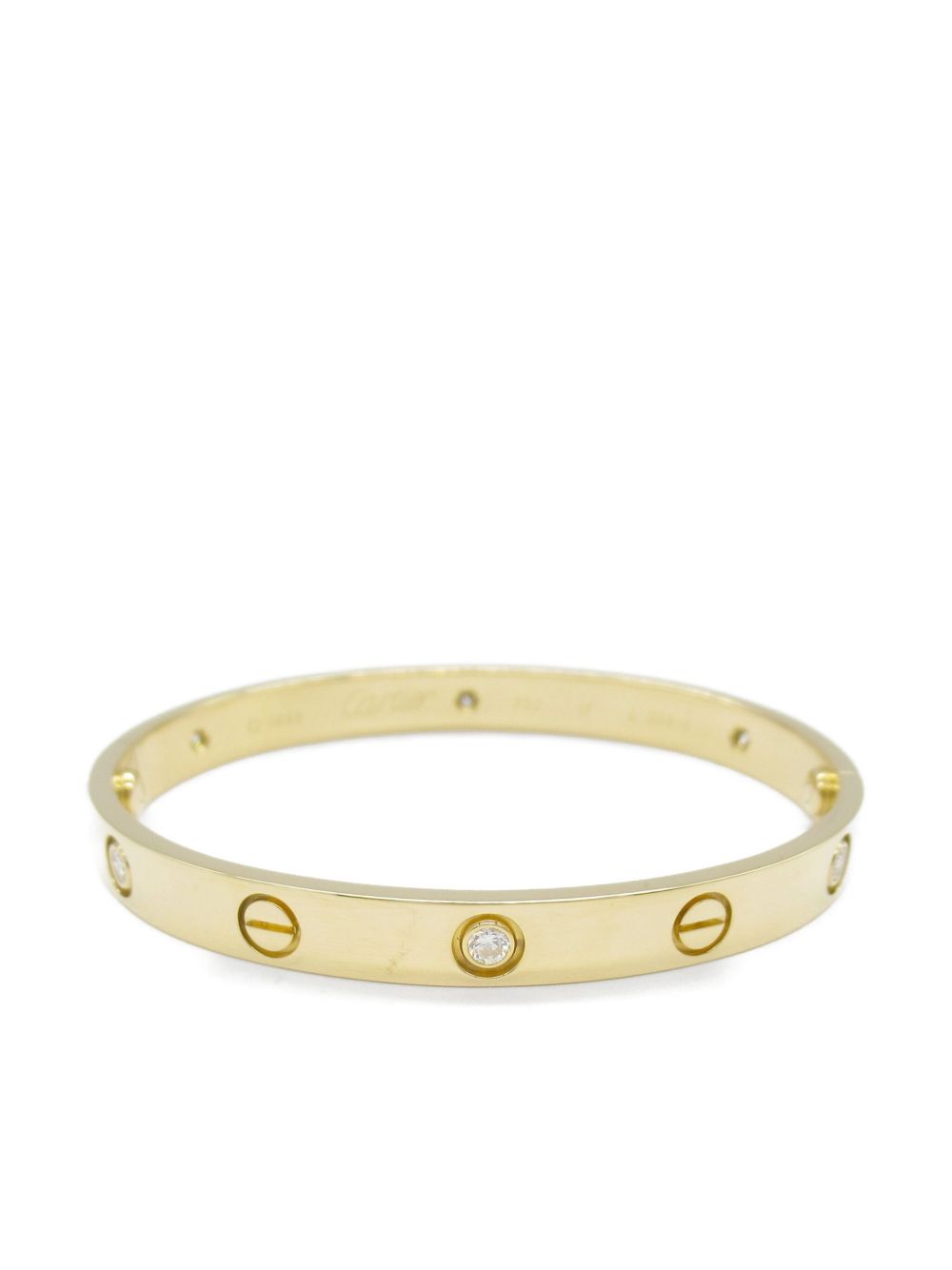 Cartier 18K黄金 Love 钻石手链（2010年典藏款） - 金色