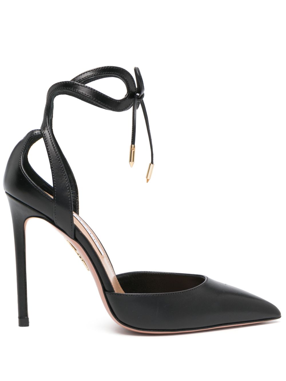 Aquazzura Tessa 皮质高跟鞋 - 黑色