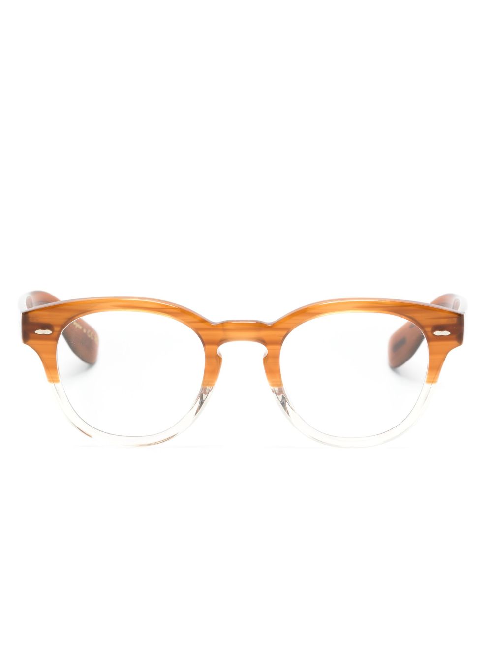 Oliver Peoples Cary Grant 圆框眼镜 - 褐色