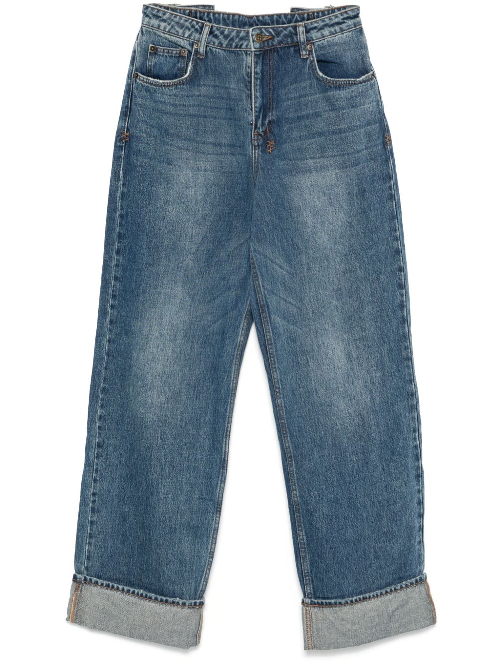 Ksubi Low Rider Cuffed Aged 牛仔裤 - 蓝色
