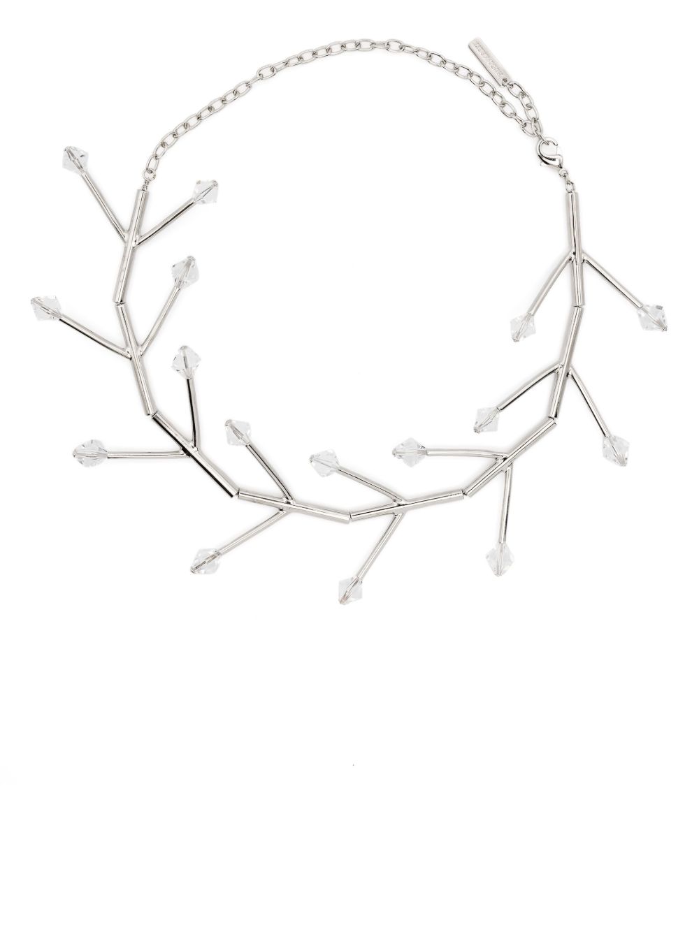Hugo Kreit Wishbone 晶饰项链 - 银色