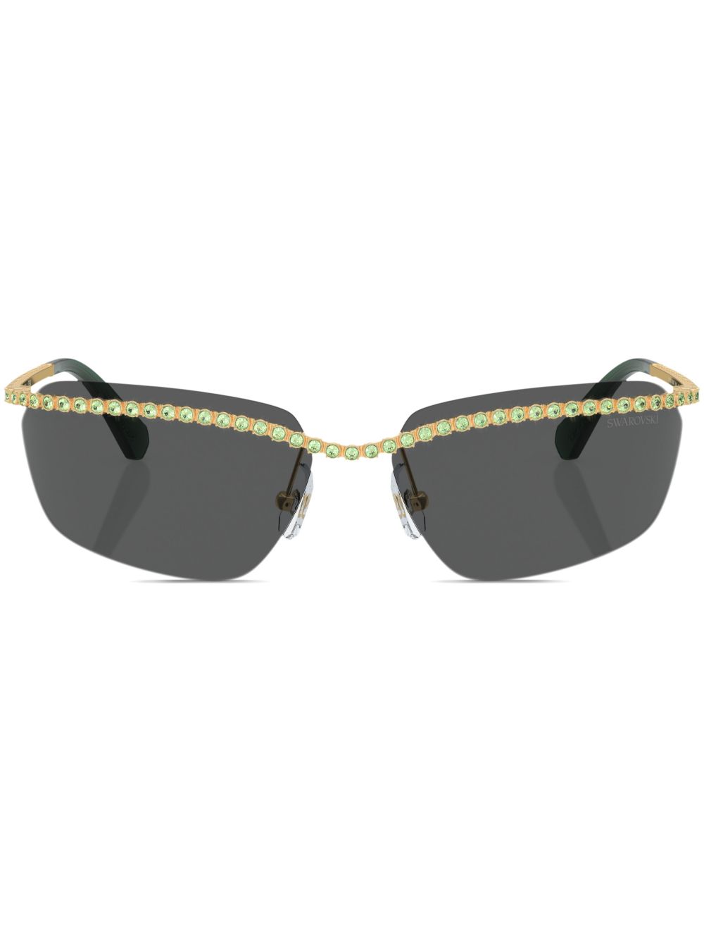 Swarovski 晶饰无框太阳眼镜 - 金色